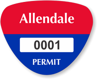Custom Tri Oval Parking Permit Bumper Sticker