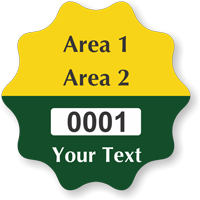 Customizable Burst Shape Parking Permit Decal