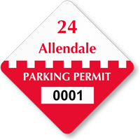 Diamond Windshield Parking Decals 1¾ in.