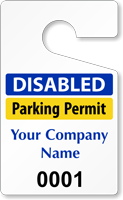 Plastic ToughTags™ for Handicapped Parking Permits
