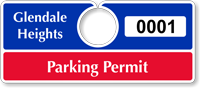 Plastic ToughTags™ Parking Permits, Horizontal