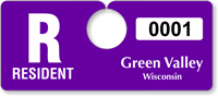 Plastic ToughTags™ Parking Permits, Horizontal