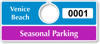 Plastic ToughTags™ Parking Permits, Horizontal