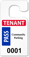 Plastic ToughTags™ Parking Permits, Jumbo