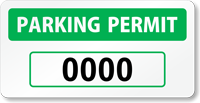 Reflective Parking Permit Outside of Car Window