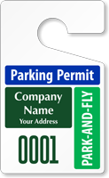 Plastic ToughTags™ for Park and Fly Parking Permits