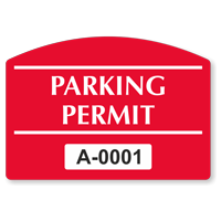 Parking Permit Arch Shaped Sticker