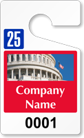 Plastic ToughTags™ for Patriotic Parking Permits