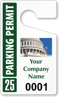 Plastic ToughTags™ for Patriotic Parking Permits