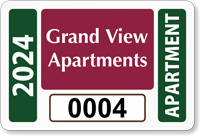 Apartment Window Decal 2 in. x 3 in.