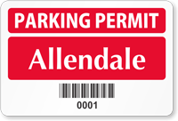 Parking Label With Barcodes  > 2