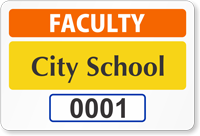 Faculty Window Decal 2 in. x 3 in.