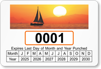 Monthly Window Decal 2 in. x 3 in.