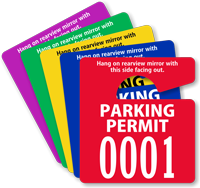 Get Legal: Replacement Parking Permit Mirror Hang Tag – Elite Green Plastic