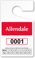Standard Size Rearview Mirror Hang Tag