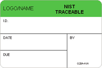 NIST Traceable Label [add name or logo]