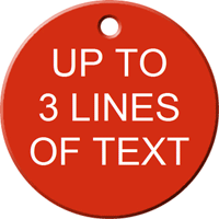 1.5 in. Circle Engraved Plastic Valve Tag