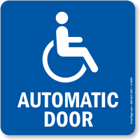 Automatic Door with Wheelchair Symbol