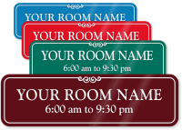 Personalized Room Name with Business Hours