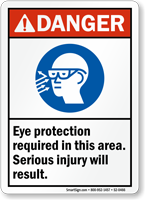Eye Protection Required In Area