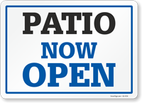 Patio Now Open