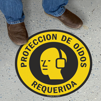 Spanish Proteccion De Oidos Requerida Slipsafe Floor Sign