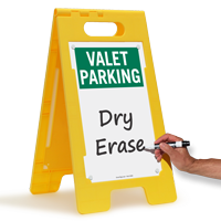 Valet Parking  Blank Standing Floor Sign