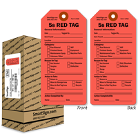 5S Cardstock Red Tag