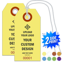 Double Sided Vertical Warehouse Tag, (2.75" x 1.375")