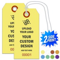 Double Sided Vertical Warehouse Tag, (3.75" x 1.875")