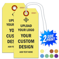 Double Sided Vertical Warehouse Tag, (4.25" x 2.125")