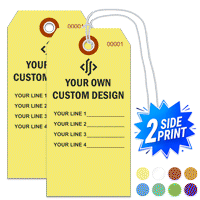 Double Sided Vertical Warehouse Tag, (4.25" x 2.125")