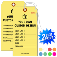 Double Sided Vertical Warehouse Tag, (6.25" x 3.125")