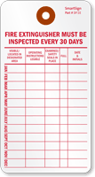 Fire Extinguisher Monthly Maintenance Tag