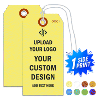 Single Sided Vertical Warehouse Tag, (4.25" x 2.125")