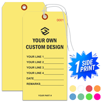Single Sided Vertical Warehouse Tag, (7.25" x 3.625")