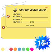 Single Sided Horizontal Warehouse Tag, (8" x 4")