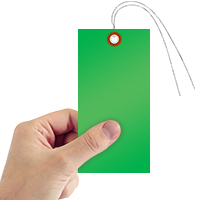 Green Tyvek Shipping Tags (with pre attached wires)