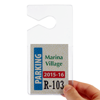 Vertical Parking Permit Insert Hang Tag Holders