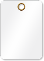 White Vinyl Inspection Blank Tag