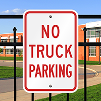 NO TRUCK PARKING Aluminum No Parking Signs