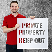 Private Property Floor Stencil