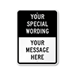 Custom Black Split Template Parking Sign
