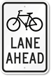 Lane Ahead With Graphic Sign