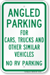 Angled Parking No RV Parking Sign