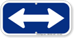 Bidirectional Arrow, Supplemental Sign, Blue Reversed