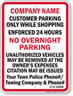 Custom California Tow Away Sign