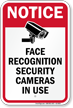 Face Recognition Security Cameras In Use Sign
