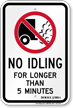 No Idling Sign for Maine