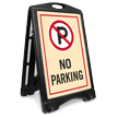 No Parking A-Frame Portable Sidewalk Sign Kit